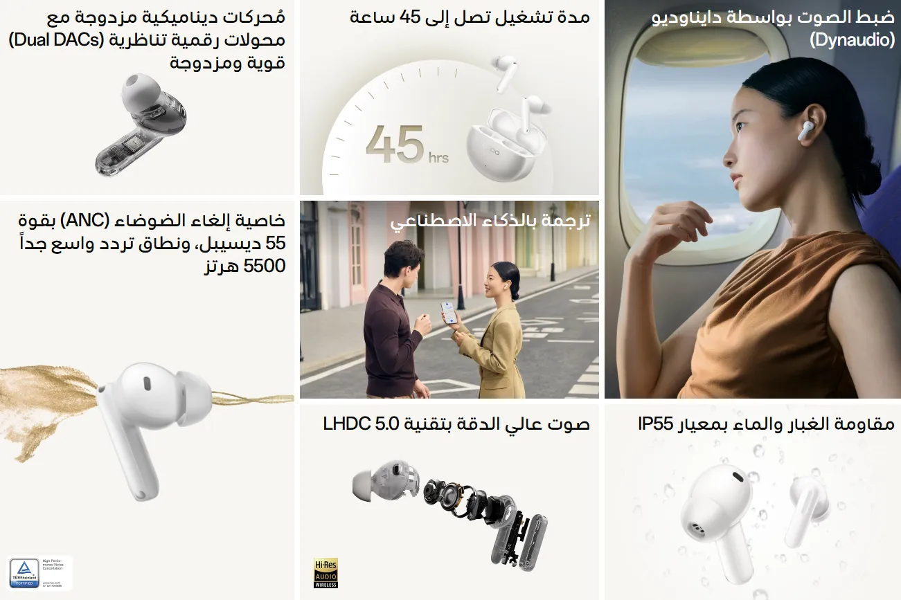 OPPO Enco X3s ملخص المواصفات التقنية الأساسية