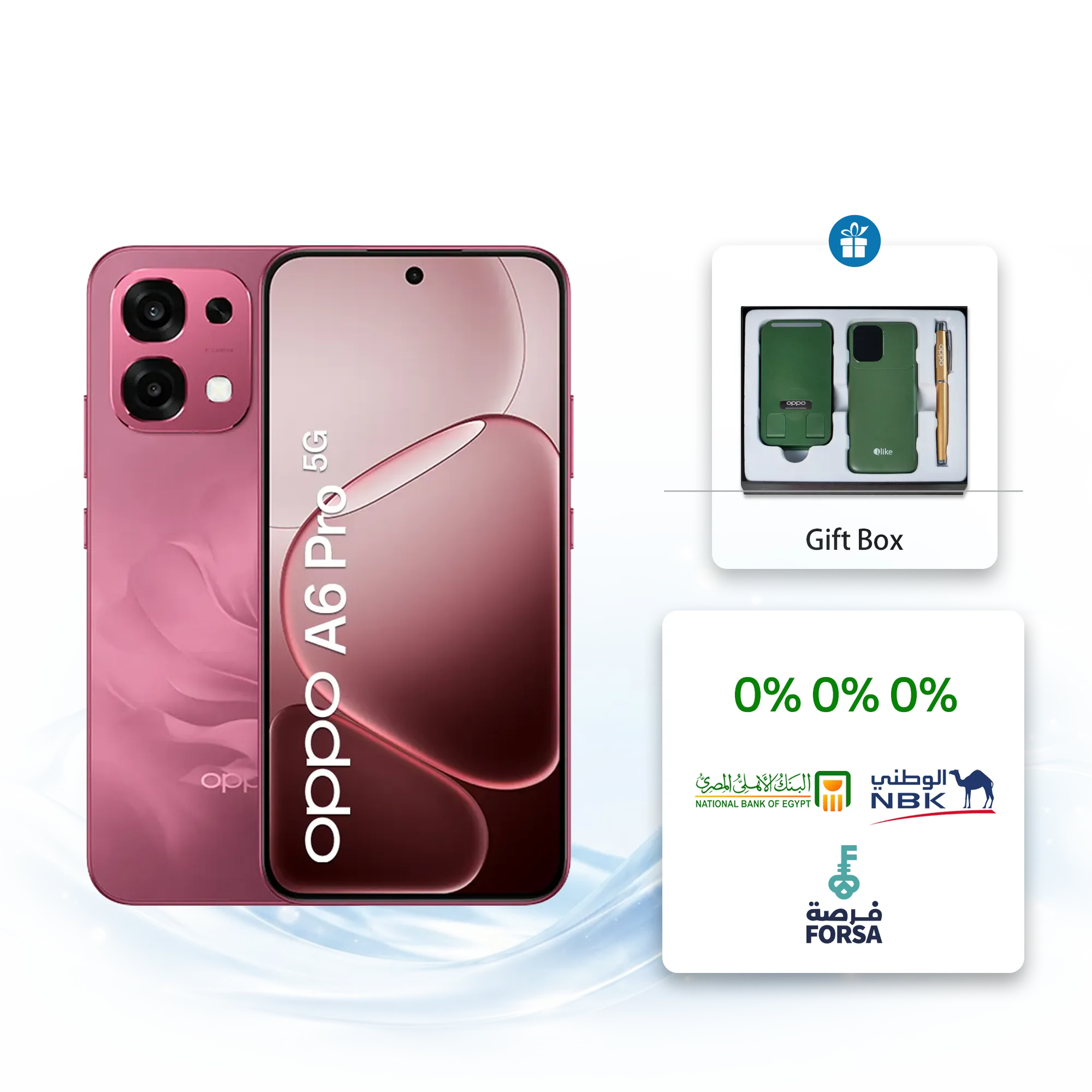 OPPO A6 Pro 5G الاحمر الوردي 5G / 8GB + 256GB_1