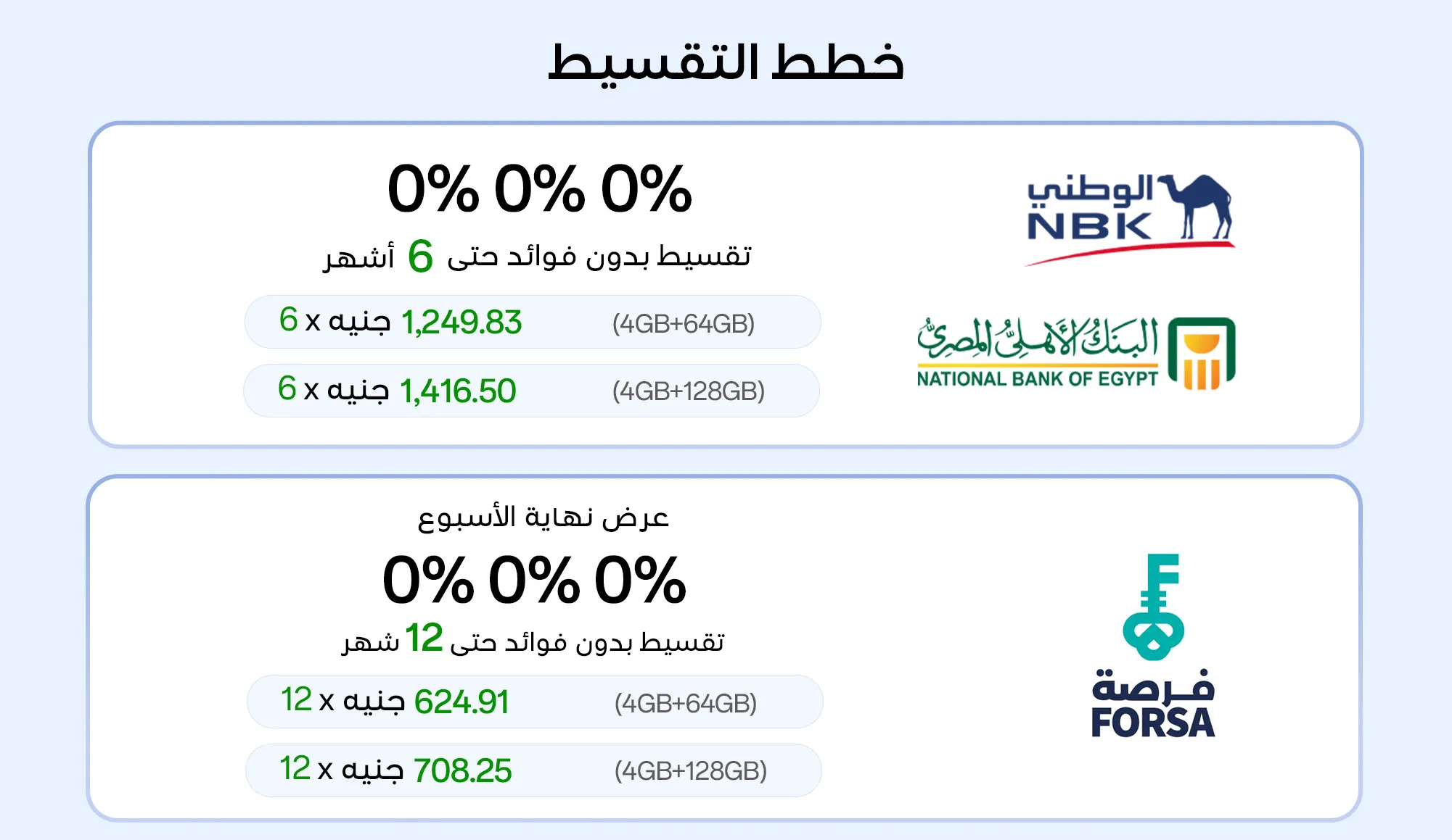 خطط التقسيط